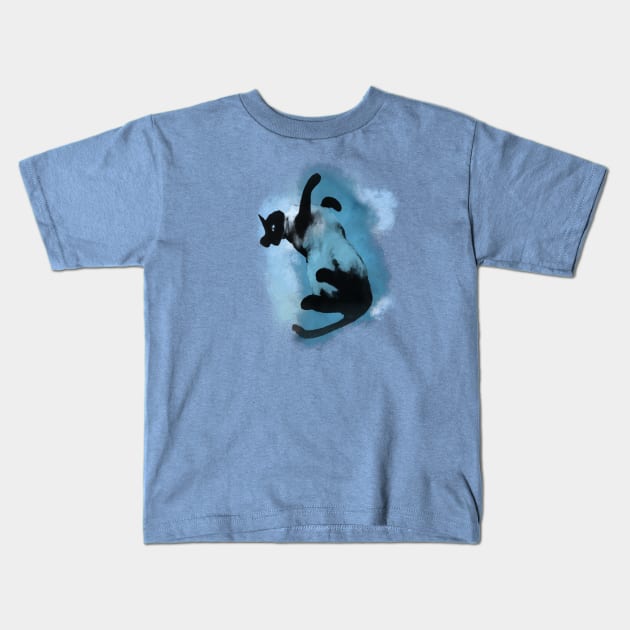 Siamese Cat Dreams Kids T-Shirt by D_AUGUST_ART_53